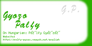gyozo palfy business card